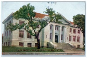 1908 Carnegie Library Exterior Building Springfield Missouri MO Vintage Postcard