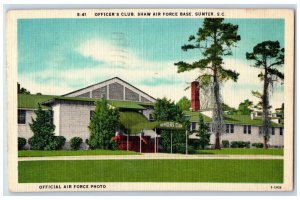 1955 Officer's Club House Shaw Air Force Base Sumter South Carolina SC Postcard
