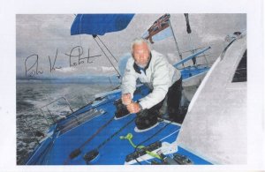 Robin Johnston Sailing Boat Yachtsman Champion Hand Signed Autograph