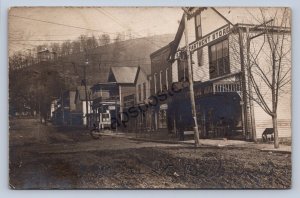J87/ Dillonvale Ohio RPPC Postcard c1910 Main St Department Store 1849