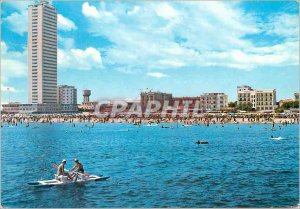 Postcard Modern Cesenatico hotels and skyscrapers seen from the sea