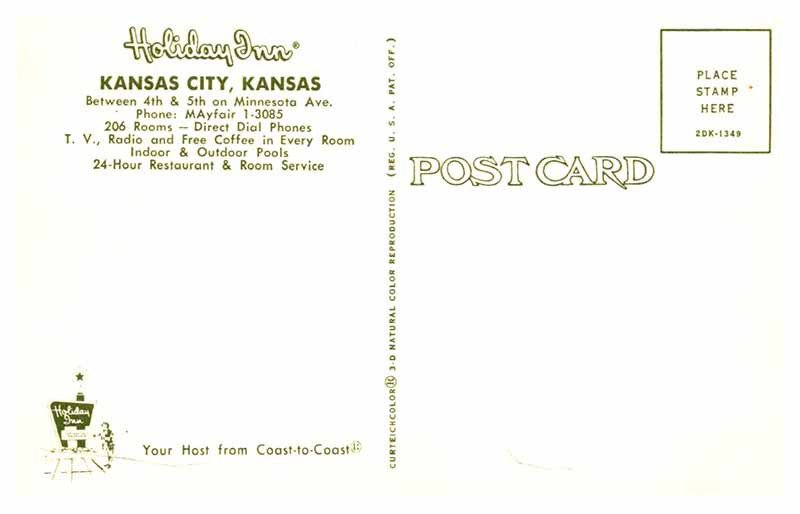 Postcard HOTEL SCENE Kansas City Kansas KS AR5320