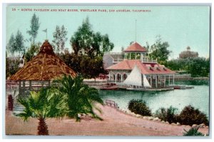 c1910 Rustic Pavilion Boat House Los Angeles California CA Unposted Postcard