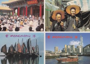 Wong Tai Sin Temple Boats Hong Kong 4x Postcard s