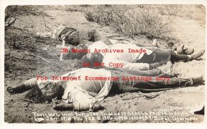 Mexico Border War, RPPC, Pancho Villa's Men Executed near Agua Prieta, Osbon
