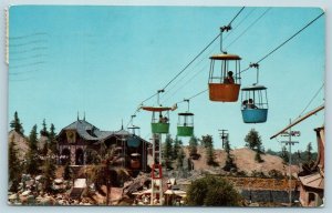 Postcard Disney Disneyland Skyway Ride Swiss Chalet D106 1955 Fantasyland AC3