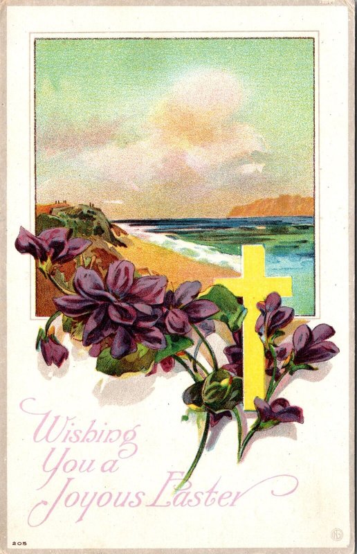 VINTAGE POSTCARD WISHING YOU A JOYOUS EASTER MAILED FROM ELK CITY IDAHO 1909