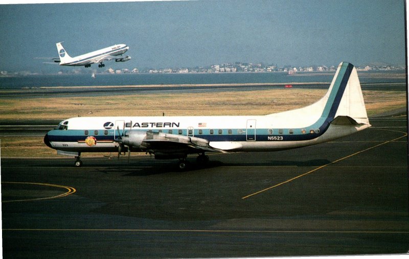 Eastern Airlines Lockheed L-188A Electra at Logan International Chrome Y15