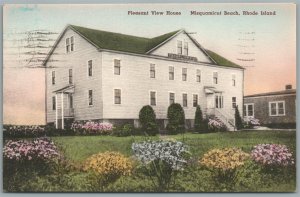 MISQUAMICUT BEACH RI PLEASANT VIEW HOUSE ANTIQUE POSTCARD