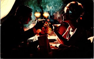 View Couple Dining Oceanus Restaurant Freeport Grand Bahama Island Postcard PM 