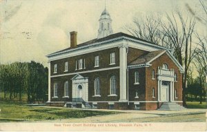 Hoosick Falls New York New Town Court Bldg Library Ross 1912 Postcard 21-10232