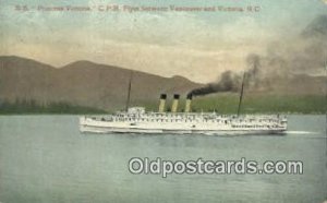 SS Princess Victoria, CPR, Vancouver, British Columbia, BC Steam Ship Writing...