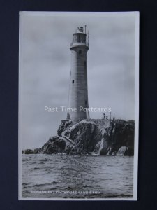 Cornwall LONGSHIP LIGHTHOUSE Lands End - Old RP Postcard by M&L