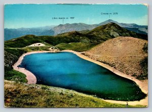 Scaffaiolo Lake Summer & Winter Climate Station 4x6 Vintage Postcard 0438