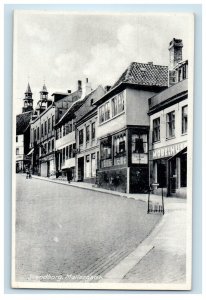 c1940s Road View, Mollergade Svendborg Denmark Unposted Vintage Postcard