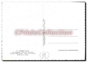 Postcard Modern Cordes (Tarn) General view Gate Winner Staircase Pater Noster...