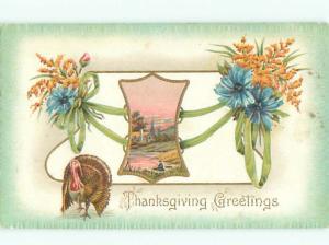 Divided-Back THANKSGIVING SCENE Great Postcard AA0483