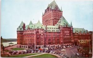 Château Frontenac Quebec Canada - Exterior parking lot 1950s cars