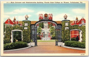 VINTAGE POSTCARD FLORIDA STATE COLLEGE FOR WOMEN AT TALLAHASSEE FLORIDA 1940s