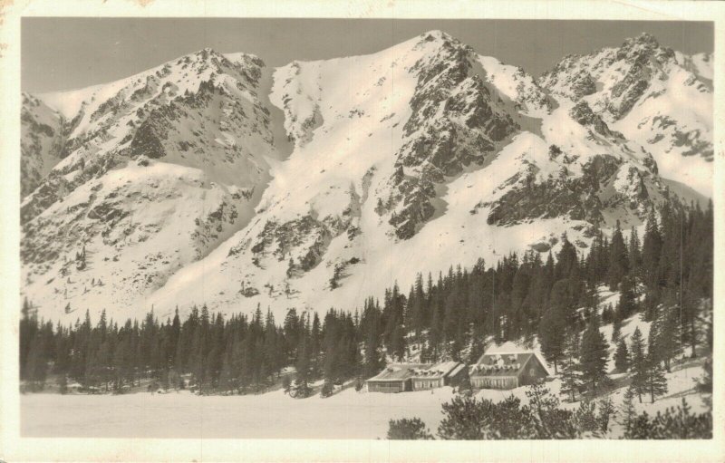 Slovakia Vysoké Tatry Popradské pleso Vysoke Vintage RPPC 07.59