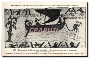 Old Postcard Queen Mathilde Bayeux Tapestry Friends of William Boat