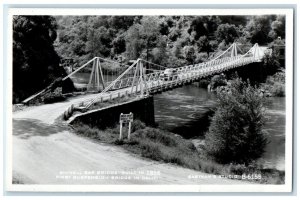 Bidwell Bar Bridge First Suspension Bridge In California CA RPPC Photo Postcard