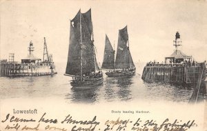 Lot309  lowestoft boats leaving harbour ship uk