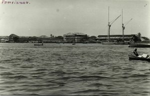 indonesia, BORNEO PONTIANAK, Kalimantan, Harbour Scene (1940s) RPPC Postcard