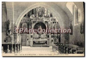 Postcard Old Noirmoutier Interior of The Church