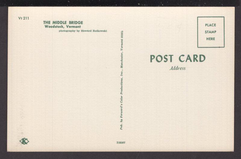 Vermont Woodstock - The Middle Covered Bridge - Chrome