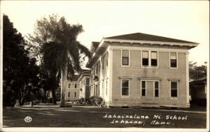 Maui Hawaii HI School Lahaina 1920s-30s Real Photo Postcard