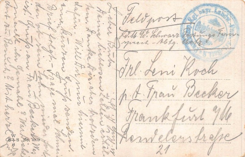 L076 Germany 1916 Comic Military Inspection signed Hoffmann field postcard