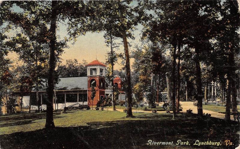 C77/ Lynchburg Virginia Va Postcard 1910 Rivermont Park Scene Casino 2