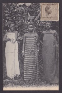 Postcard, BELGIAN CONGO, Katanga, Three women