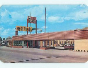 Unused Pre-1980 OLD CARS & RANGER MOTEL Laramie Wyoming WY u0321