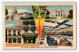Multi-view Interior of Hotel Occidental Washington DC Postcard (FO12)