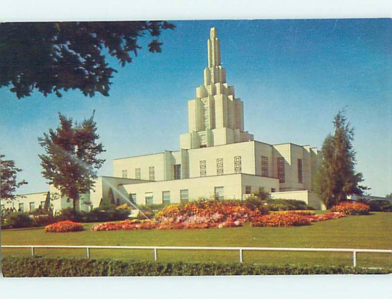 Unused Pre-1980 MORMON TEMPLE CHURCH SCENE Idaho Falls Idaho ID L3882