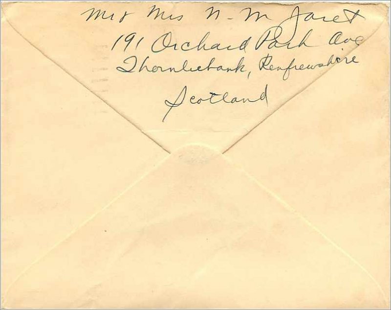 Entier Postal Stationery March 1 / 2d Glasgow for USA