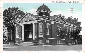 First Baptist Church Poplar Bluff Missouri 1940 postcard