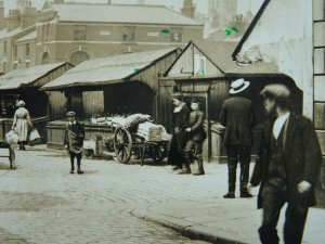 Lancashire CHORLEY Market Place Animated Scene c1905 RP Postcard by A.J. Evans