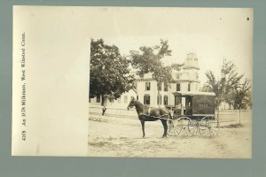 West Winsted CONNECTICUT RPPC c1910 MILK DELIVERY WAGON  Dean DAIRY Milkman