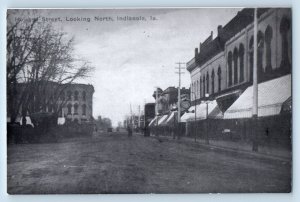 Indianola Iowa IA Postcard Howard Street Looking North Exterior Building c1940