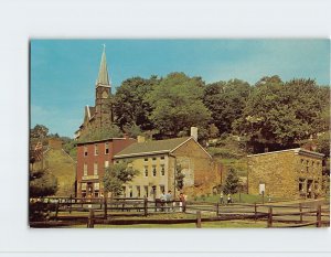 Postcard Shenandoah Street from Old U.S. Armory Yard, Harpers Ferry, W. V.
