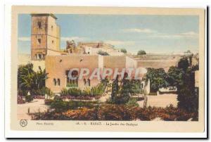 Rabat Morocco Old Postcard The garden Oudayas