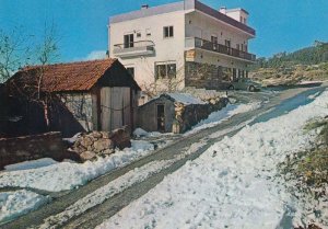 A Lareira Restaurant Sabugueiro in Winter Serra Da Estrela Portugal Map Postcard