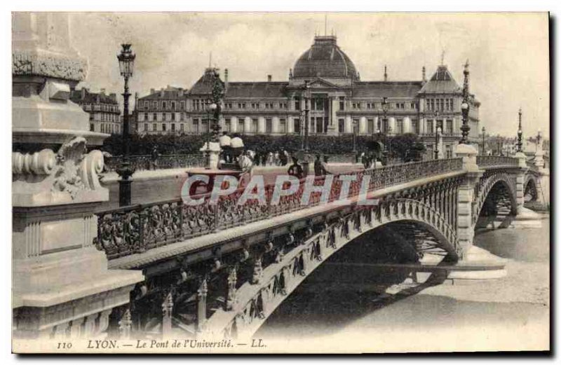 Old Postcard Lyon Le Pont de l'Universite