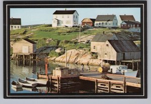 Granite Playground, Peggy's Cove, Nova Scotia, Chrome Postcard