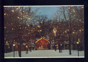 Attleboro, Massachusetts/MA Postcard, Dusk At Holiday Season, La Salette Shrine