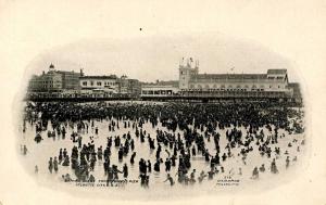 NJ - Atlantic City. Bathing Scene, Tilyous Steeplechase Pier