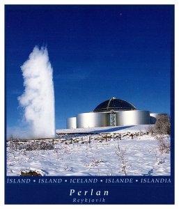 Postcard Iceland Reykjavik - Perlan The Pearl - restaurant built hot water tanks